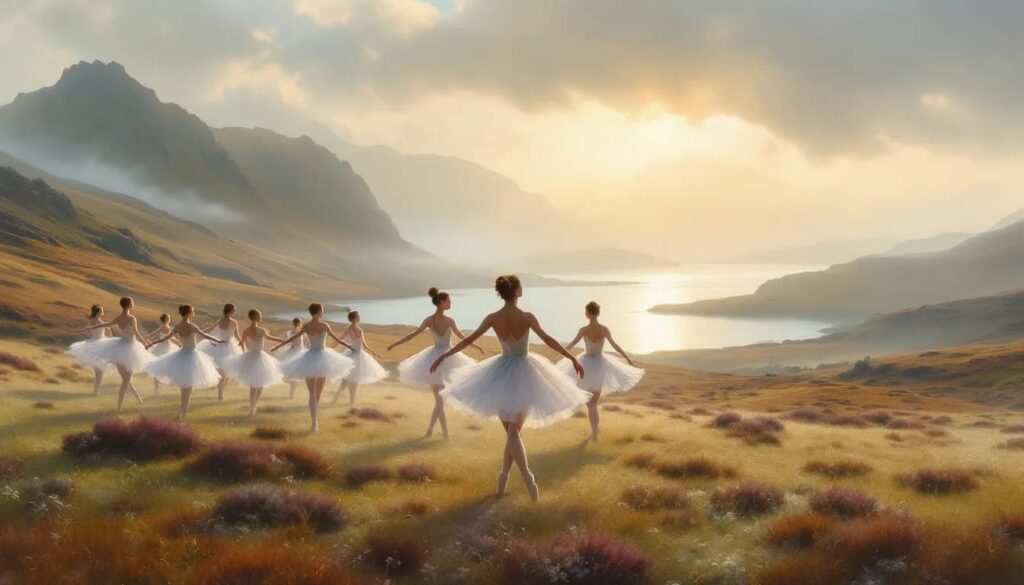 Scottish Ballet dancers rehearsing for their national tour.